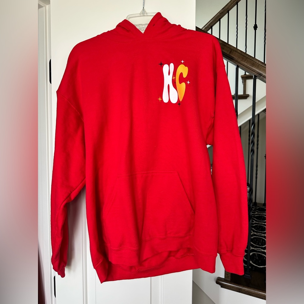 Brand new Kansas City Chiefs hooded sweatshirt size Large.